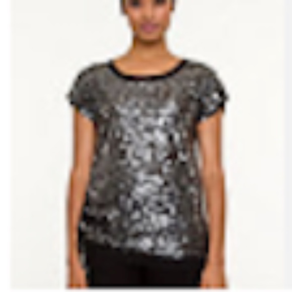 Sequin Rushed Top - Picture 1 of 4